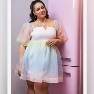 Eloquii Pastel Rainbow Dress